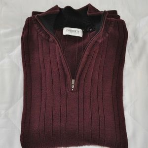 Claiborne Men's Half-Zip Sweater Burgundy